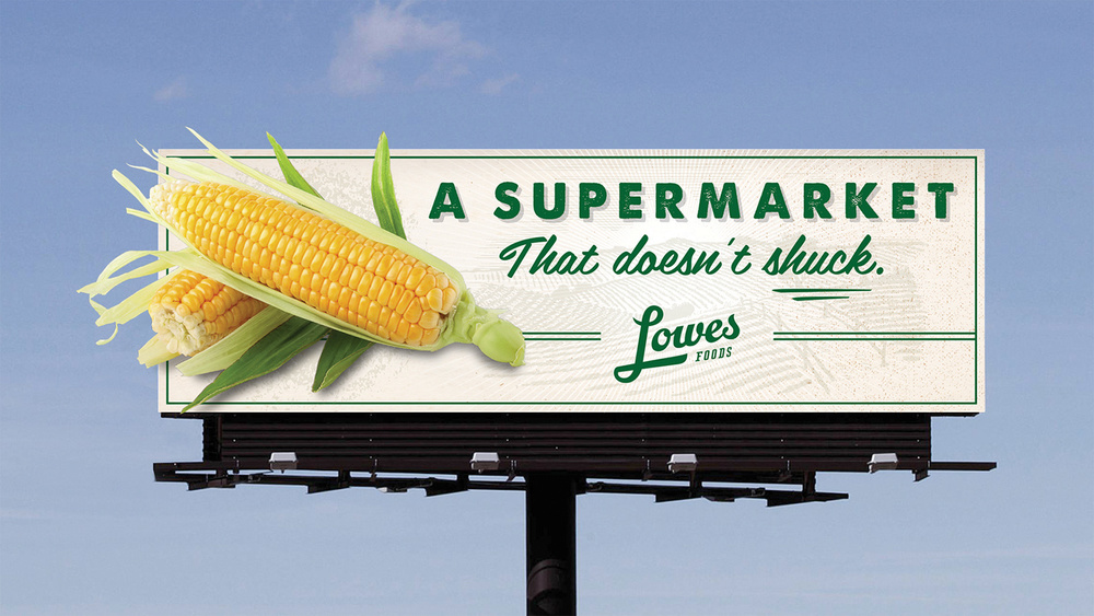 edgy marketing wordplay reads "a supermarket that doesn't shuck", risky marketing campaigns