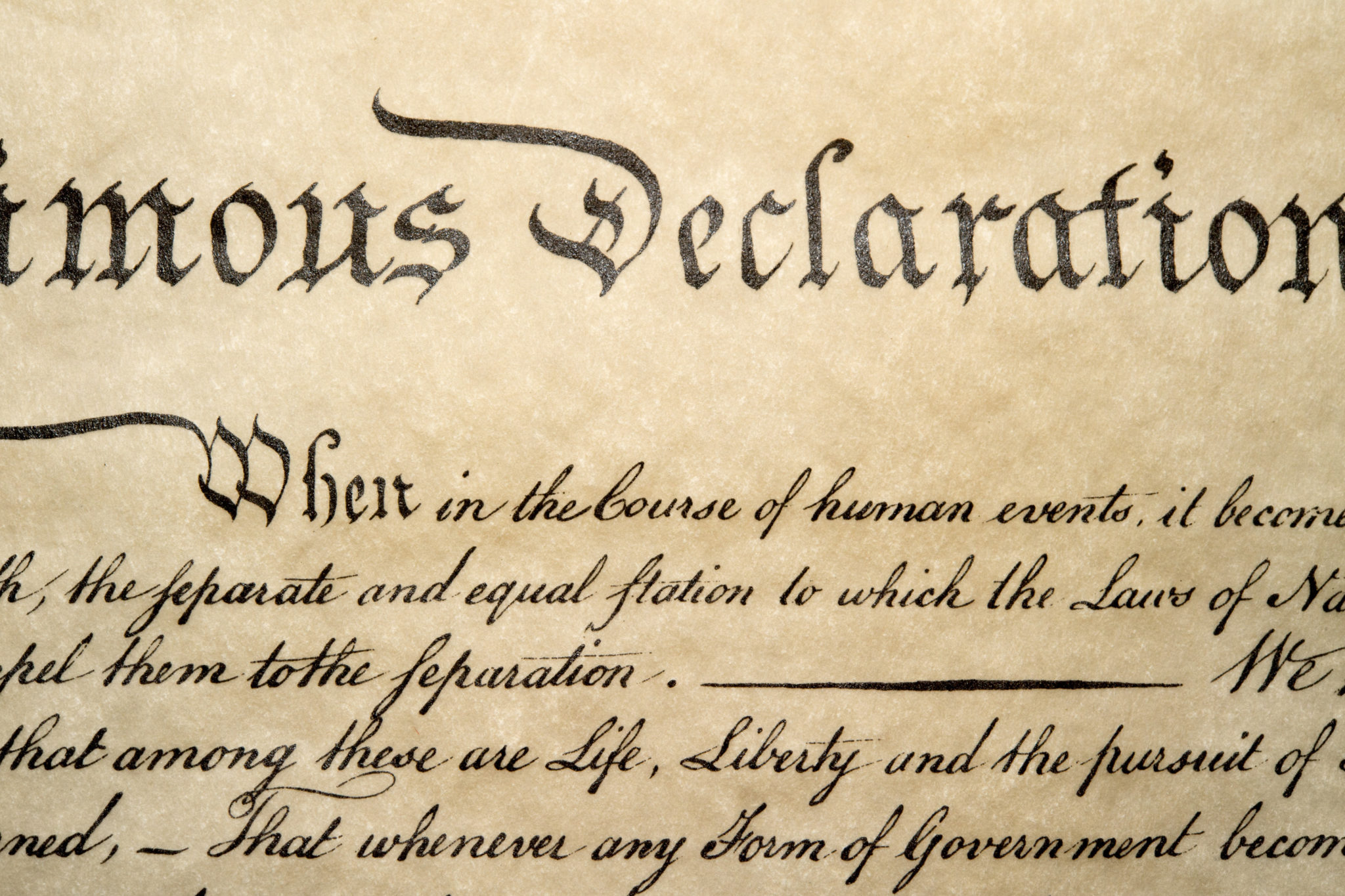 Declaration of Independence - We Hold These Truths to be Self-Evident