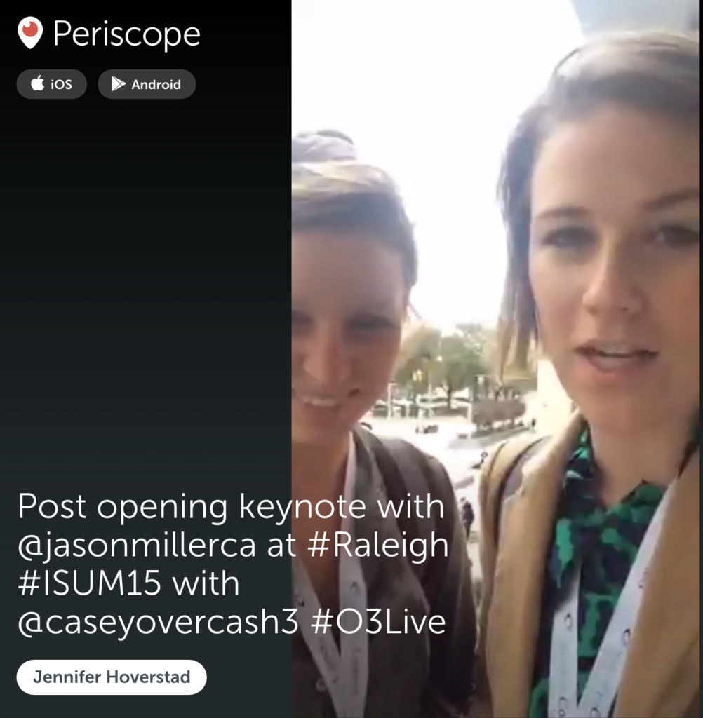 Periscope Casey Overcash Jen Hoverstad