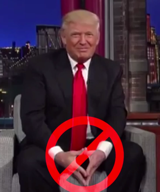 trump awkward hand vagesture