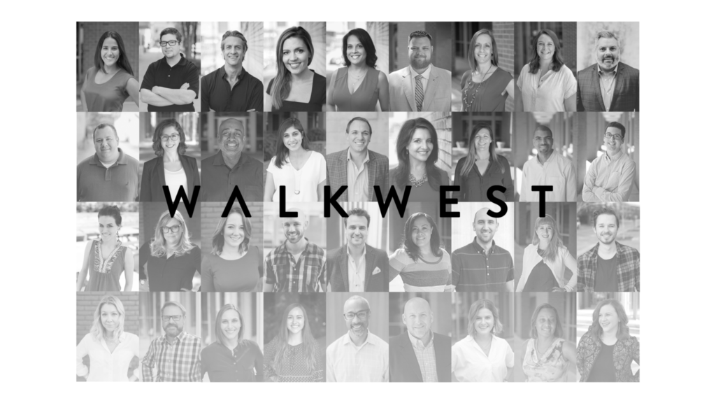Photo Collage of the Walk West Team