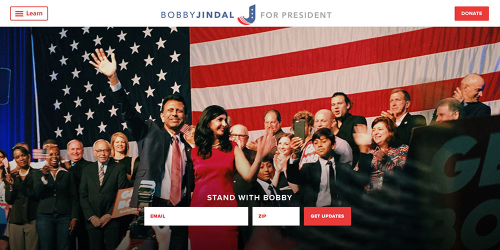 Bobby Jindal's Presidential Website 2016