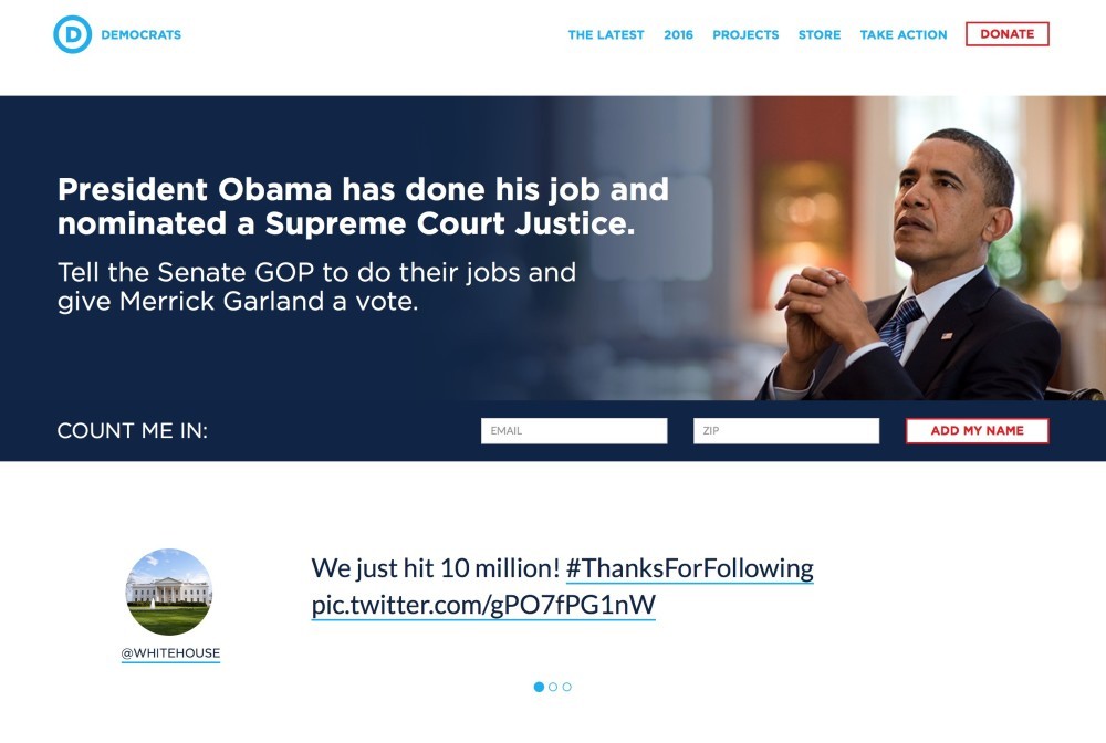 Democrats.org Homepage