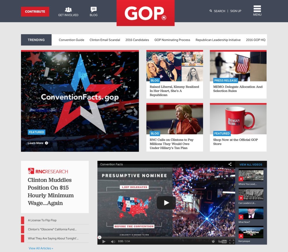 GOP.com Homepage