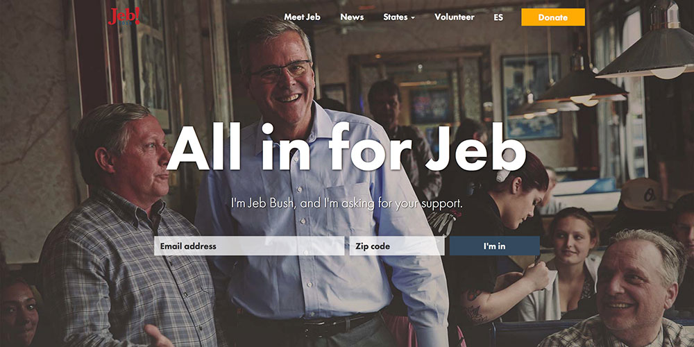 Jeb Bush's Presidential Website 2016