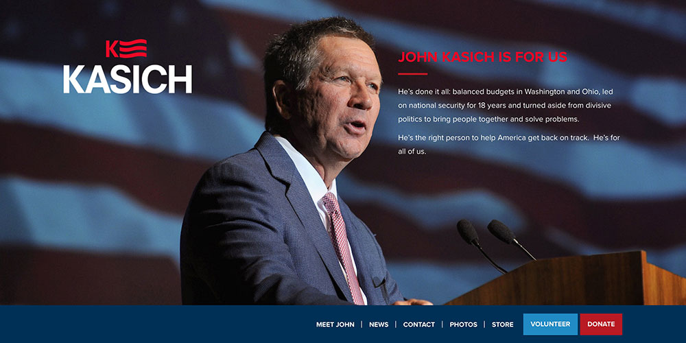 John Kasich's Presidential Website 2016