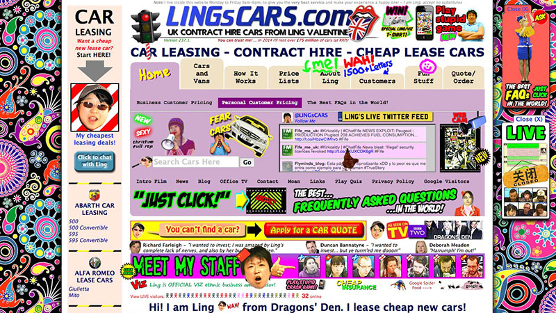 Ling's Cars old website