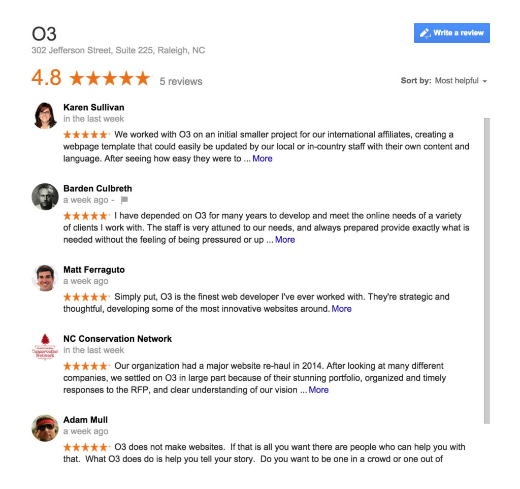 We've received five 5-star reviews out of 5 total reviews
