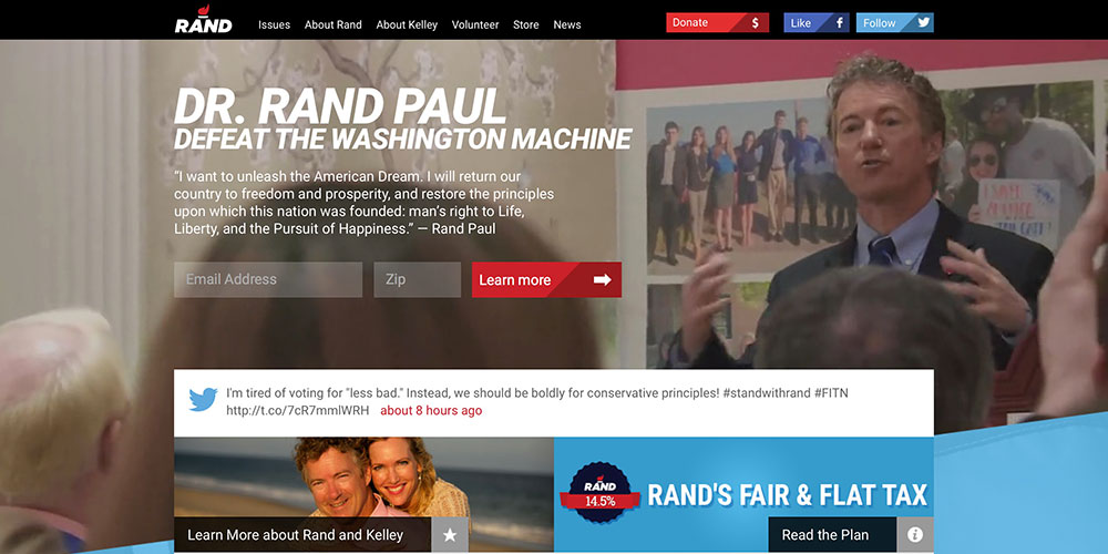 Rand Paul's Presidential Website 2016
