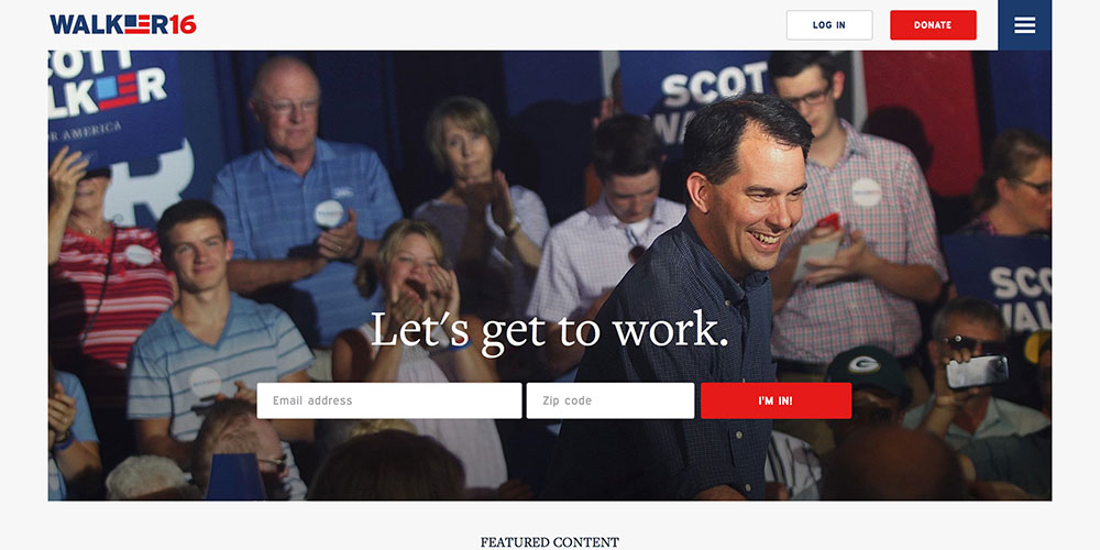 Scott Walker's Presidential Website 2016