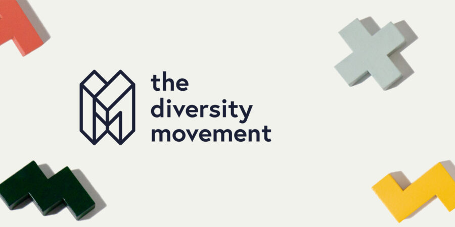 The Diversity Movement logo surrounded by educational tools